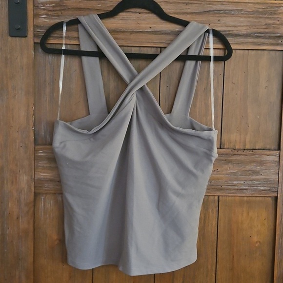 NWT CALIA Rib Halter Tank - Dark Grey - Picture 2 of 6